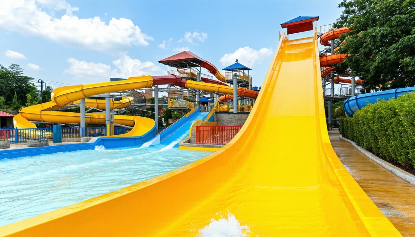 Clean, safe, and well-maintained water park environment